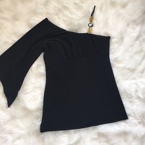 Black Top with Embellishment